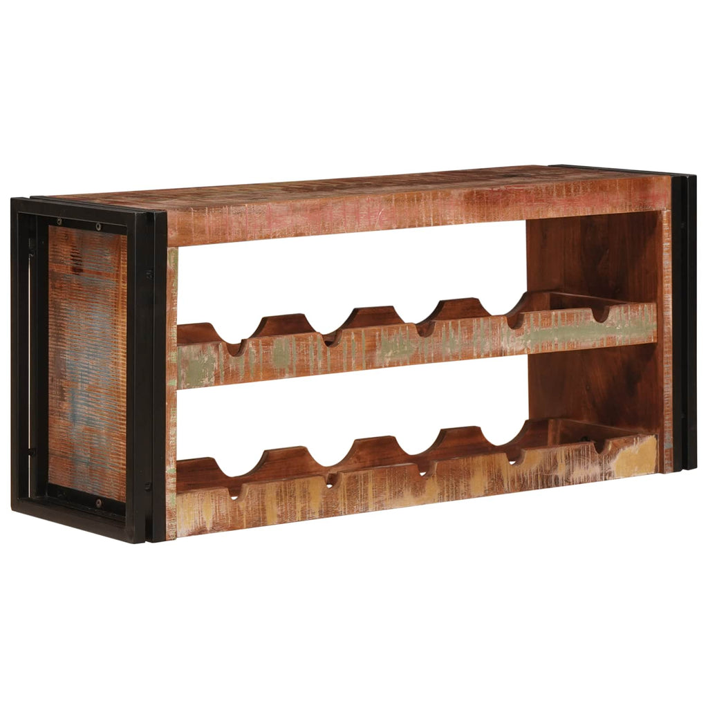 vidaXL Regał na wino Brązowy 100 x 45 x 33 cm Lite odzyskane drewno