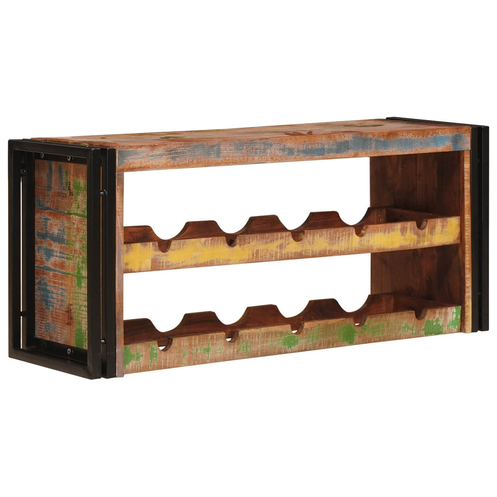 vidaXL Regał na wino Brązowy 100 x 45 x 33 cm Lite odzyskane drewno