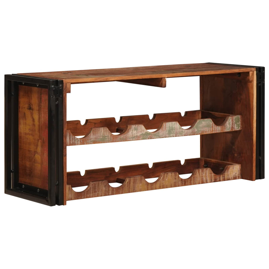 vidaXL Regał na wino Brązowy 100 x 45 x 33 cm Lite odzyskane drewno