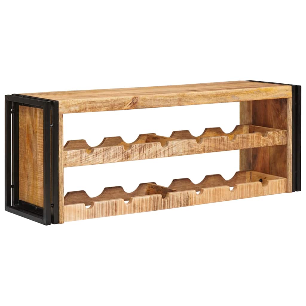 vidaXL Regał na wino Brązowy 100 x 45 x 33 cm Lite Surowe Drewno Mango