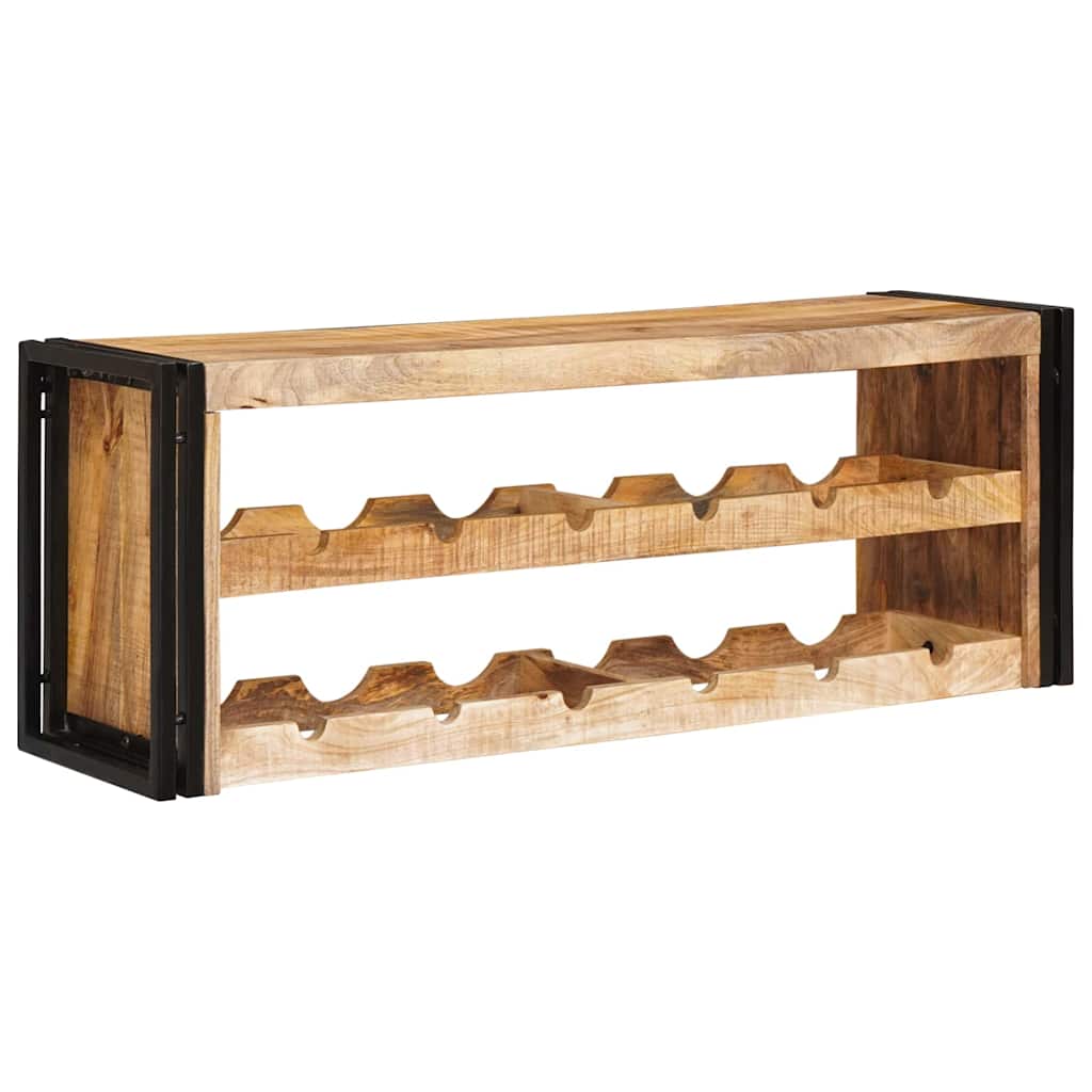 vidaXL Regał na wino Brązowy 100 x 45 x 33 cm Lite Surowe Drewno Mango