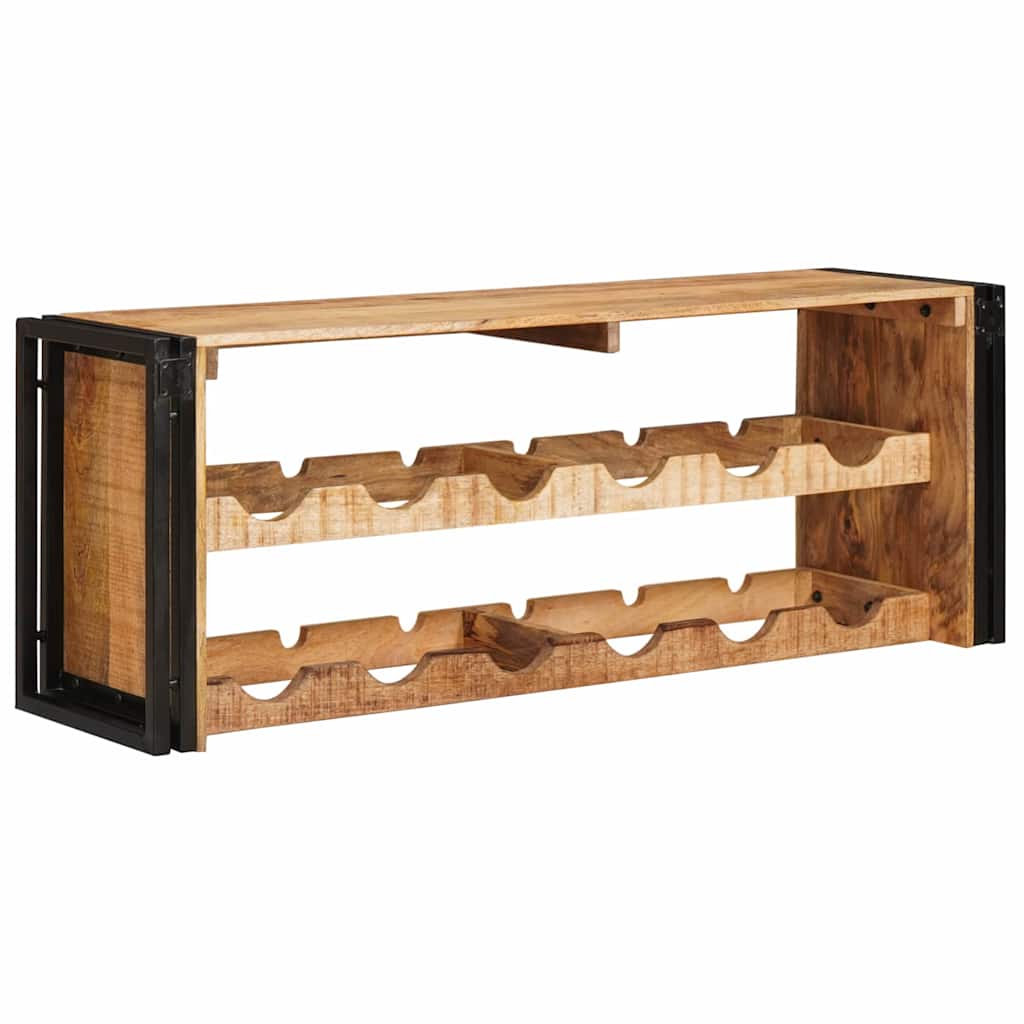 vidaXL Regał na wino Brązowy 100 x 45 x 33 cm Lite Surowe Drewno Mango