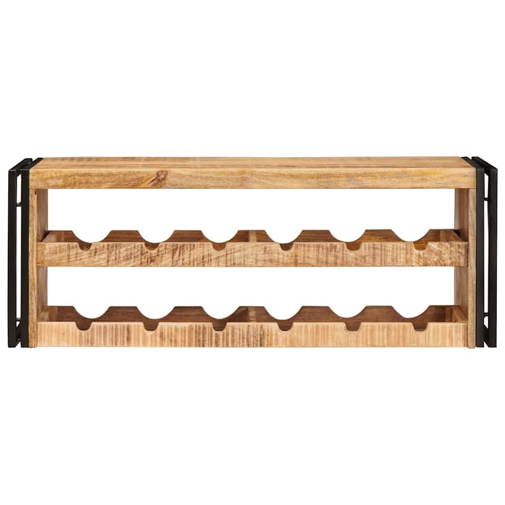 vidaXL Regał na wino Brązowy 100 x 45 x 33 cm Lite Surowe Drewno Mango