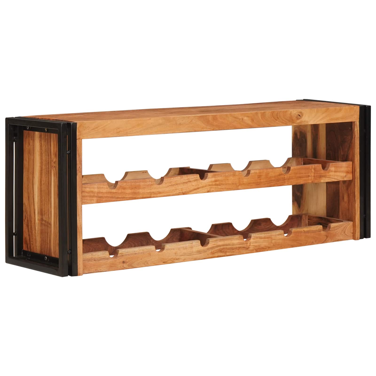 vidaXL Regał na wino Brązowy 120 x 45 x 33 cm Lite Drewno Akacji