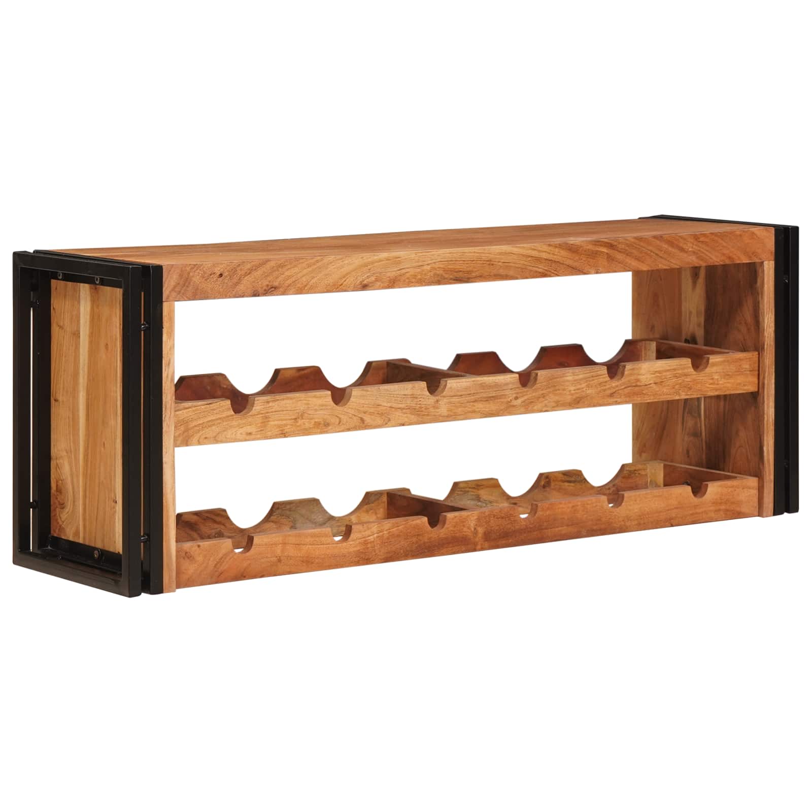 vidaXL Regał na wino Brązowy 120 x 45 x 33 cm Lite Drewno Akacji