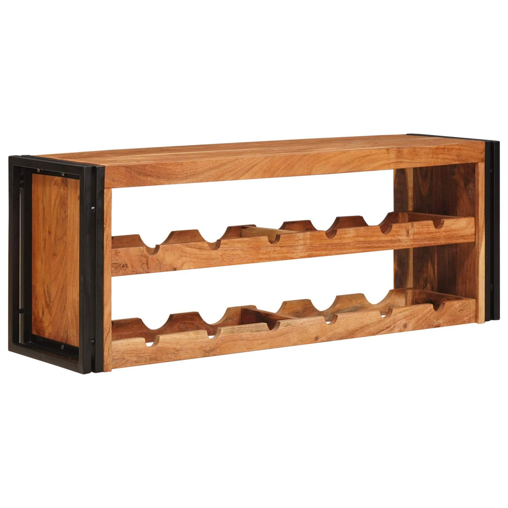 vidaXL Regał na wino Brązowy 120 x 45 x 33 cm Lite Drewno Akacji
