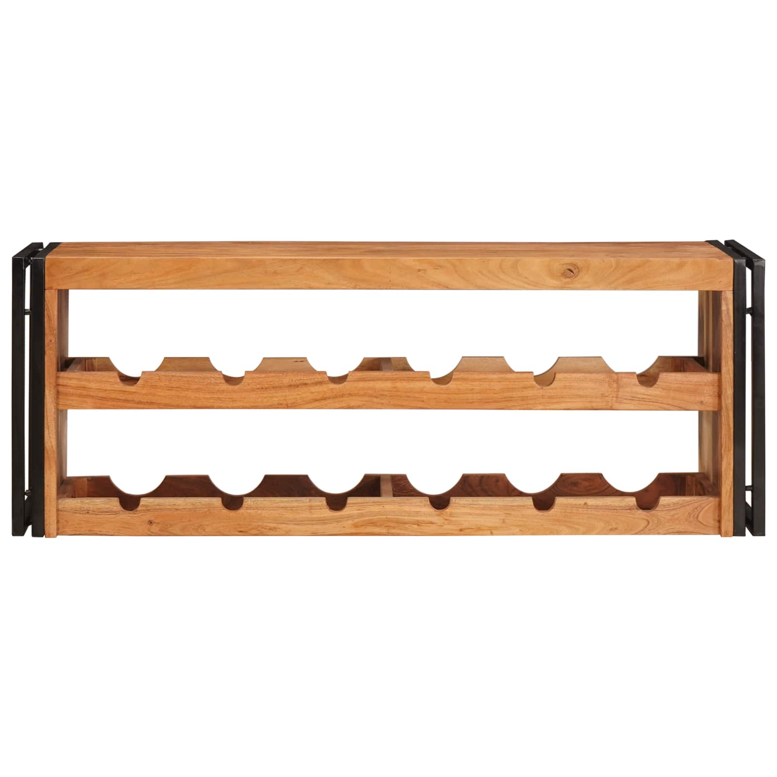 vidaXL Regał na wino Brązowy 120 x 45 x 33 cm Lite Drewno Akacji