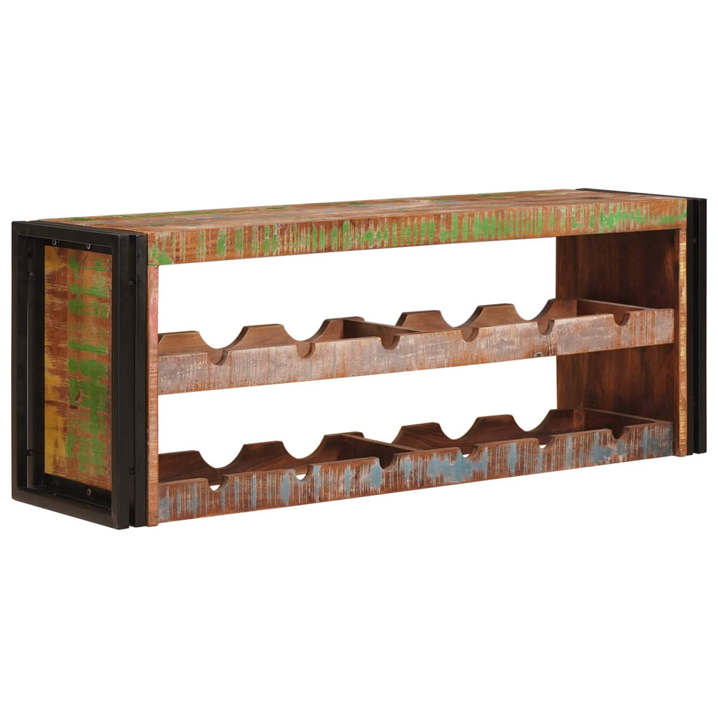 vidaXL Regał na wino Brązowy 120 x 45 x 33 cm Lite odzyskane drewno