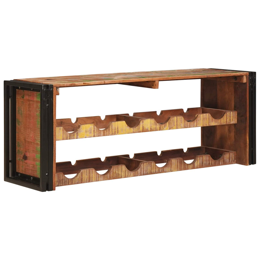 vidaXL Regał na wino Brązowy 120 x 45 x 33 cm Lite odzyskane drewno