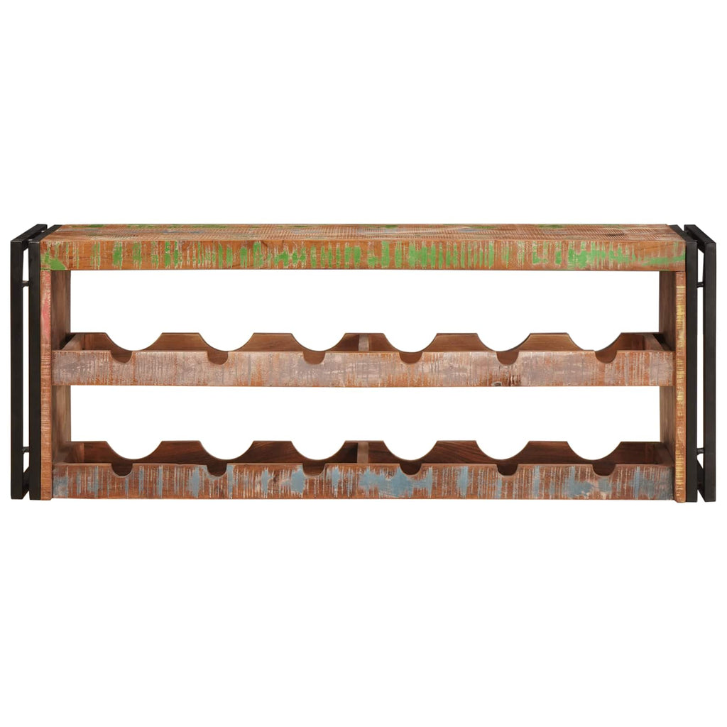 vidaXL Regał na wino Brązowy 120 x 45 x 33 cm Lite odzyskane drewno