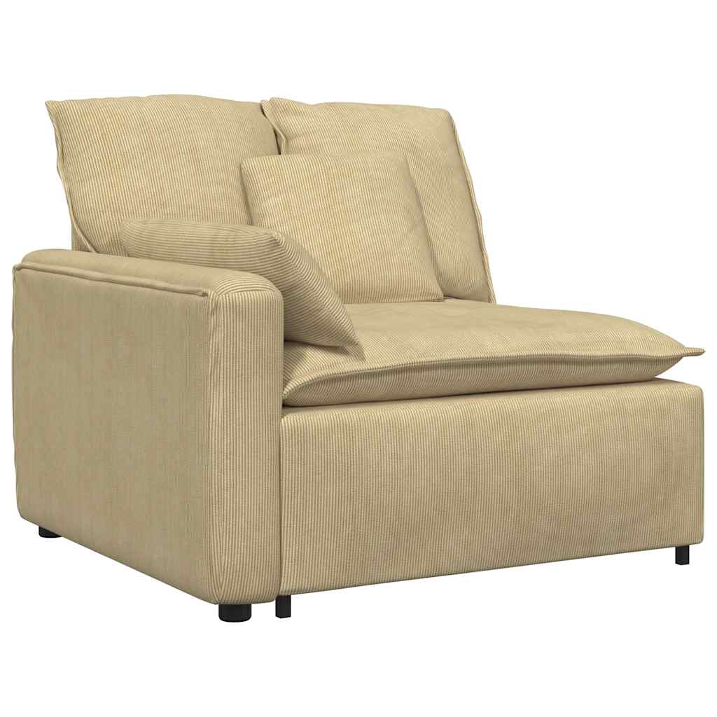 vidaXL Sofa modułowa z podnóżkiem i poduszkami, szarozielona