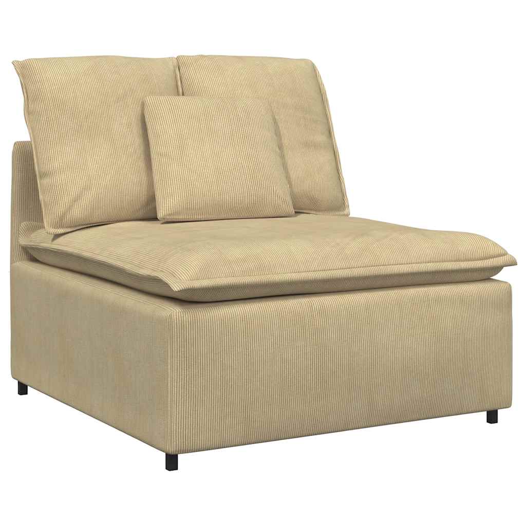 vidaXL Sofa modułowa z podnóżkiem i poduszkami, szarozielona