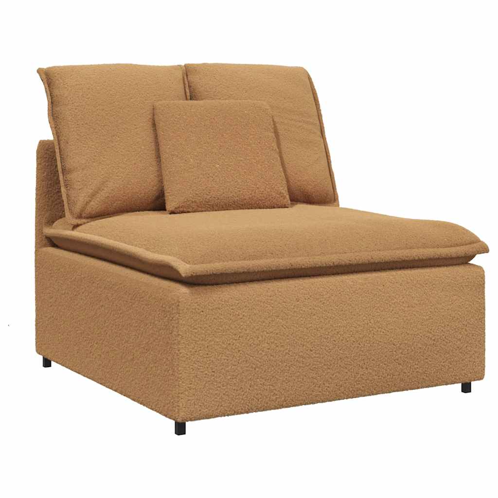 vidaXL Sofa modułowa z podnóżkiem i poduszkami, beżowa