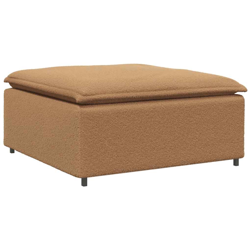vidaXL Sofa modułowa z podnóżkiem i poduszkami, beżowa