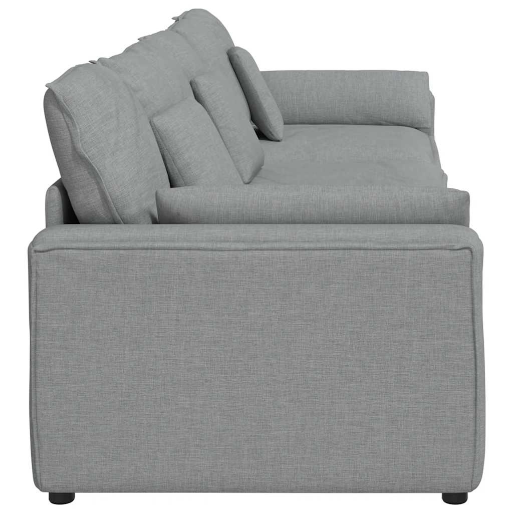 vidaXL Sofa modułowa z poduszkami, jasnoszara