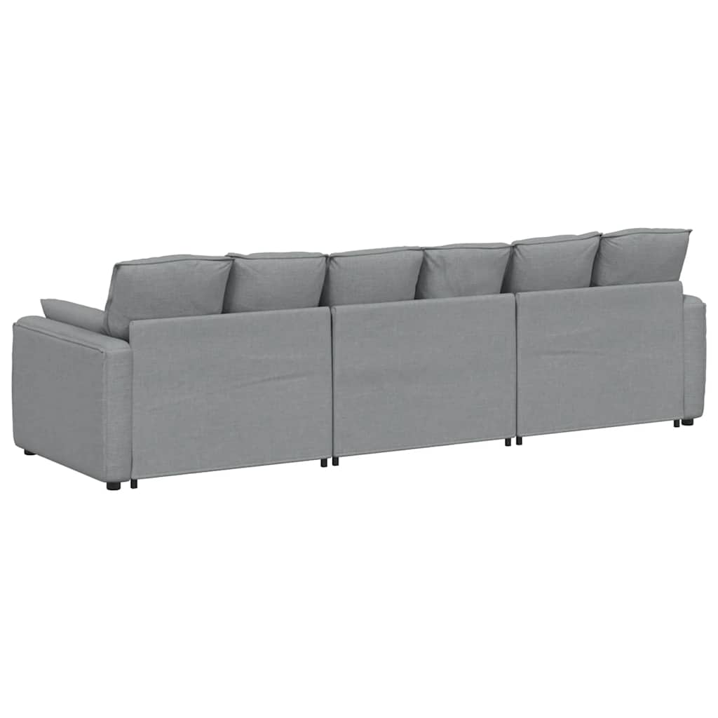 vidaXL Sofa modułowa z poduszkami, jasnoszara