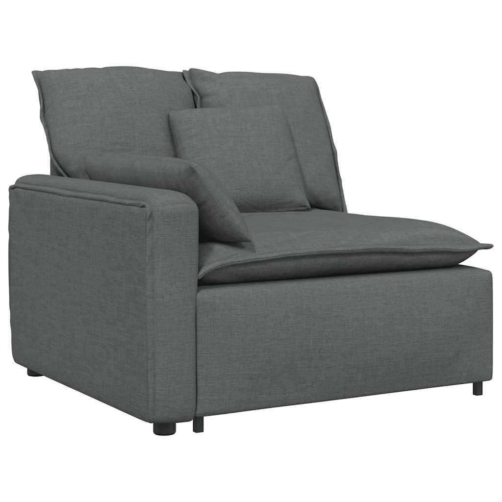 vidaXL Sofa modułowa z poduszkami ciemnoszara