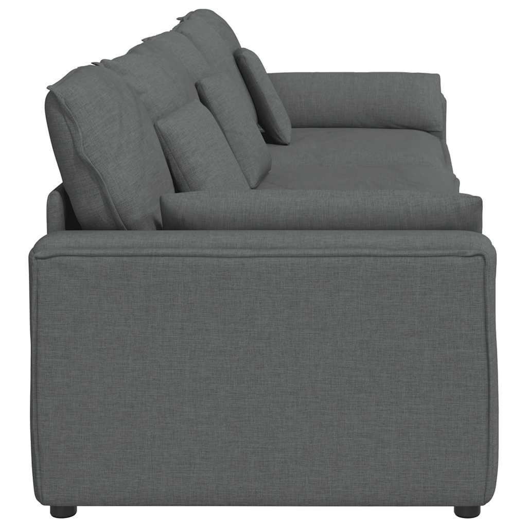 vidaXL Sofa modułowa z poduszkami ciemnoszara