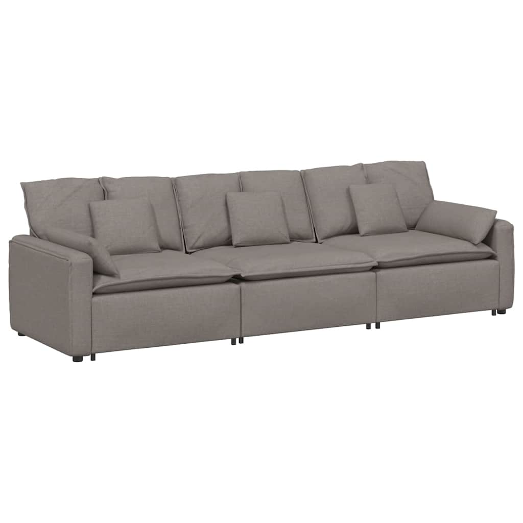 vidaXL Sofa modułowa z poduszkami, taupe