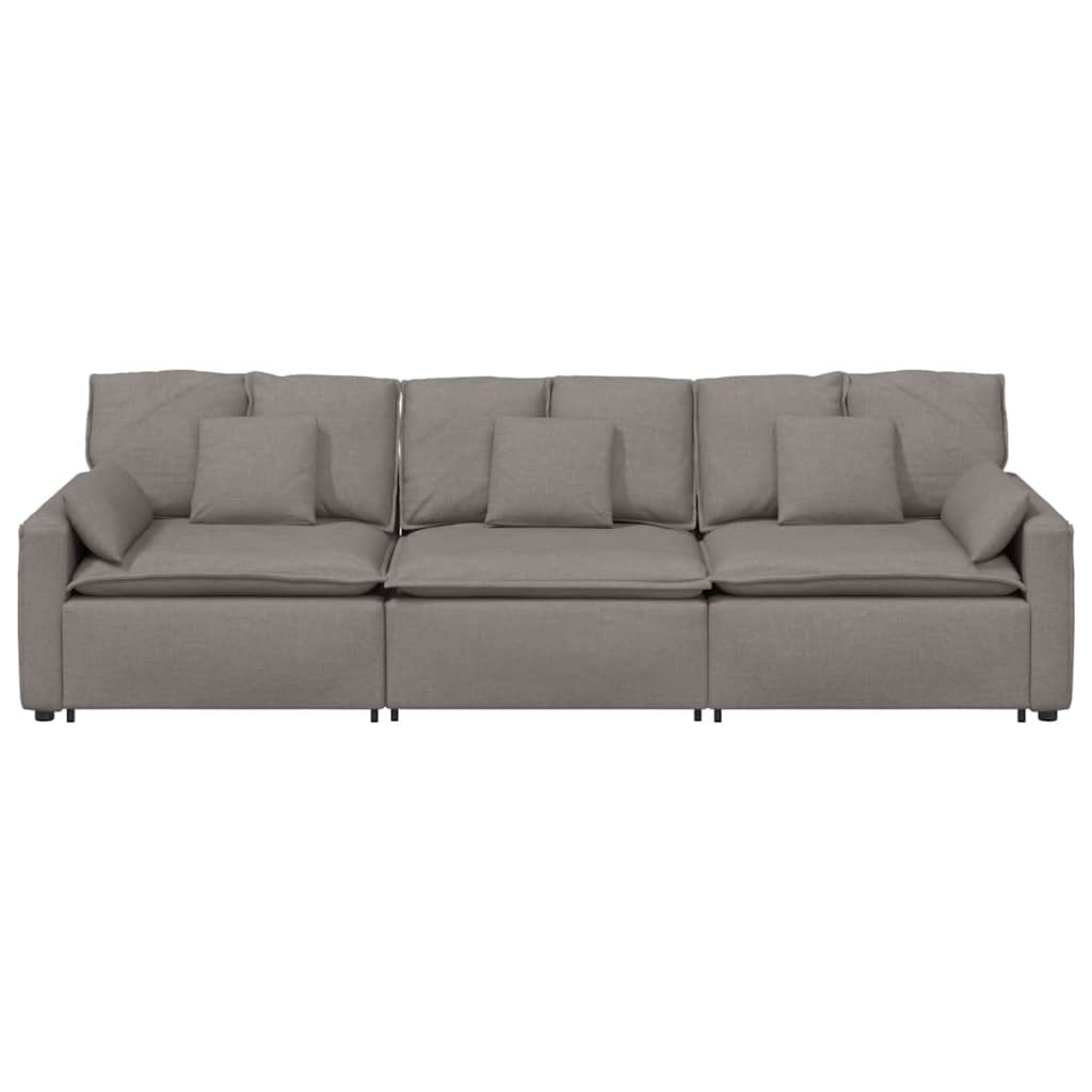 vidaXL Sofa modułowa z poduszkami, taupe