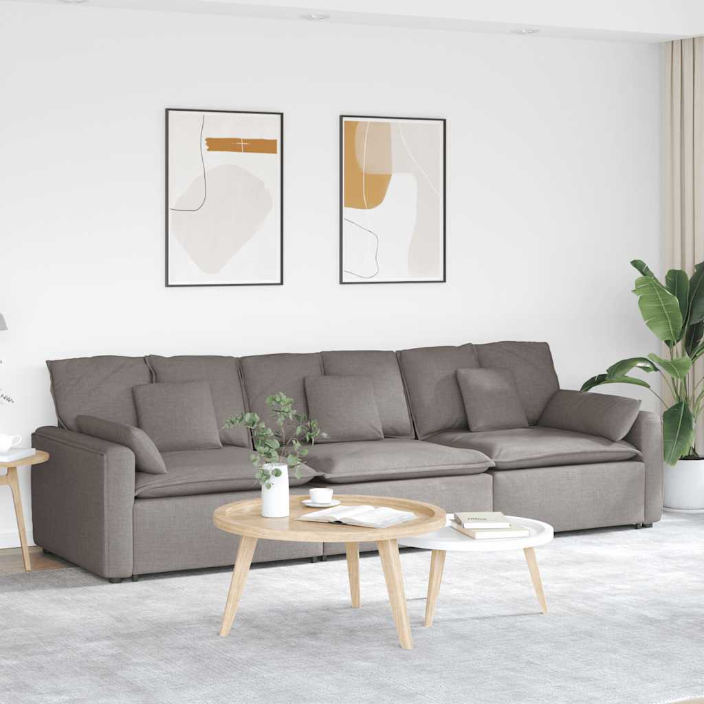 vidaXL Sofa modułowa z poduszkami, taupe