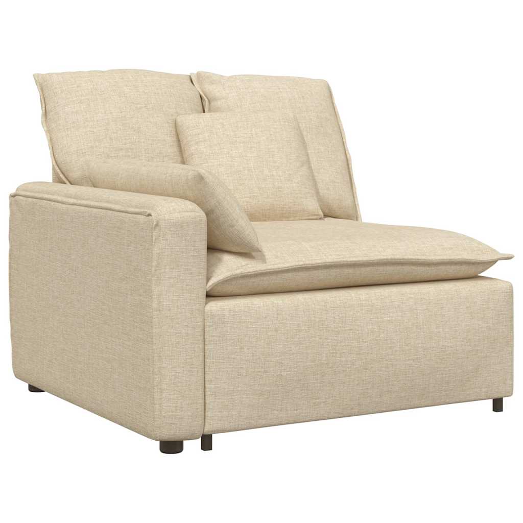vidaXL Sofa modułowa z poduszkami, kremowa