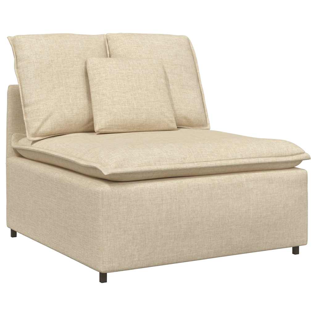 vidaXL Sofa modułowa z poduszkami, kremowa