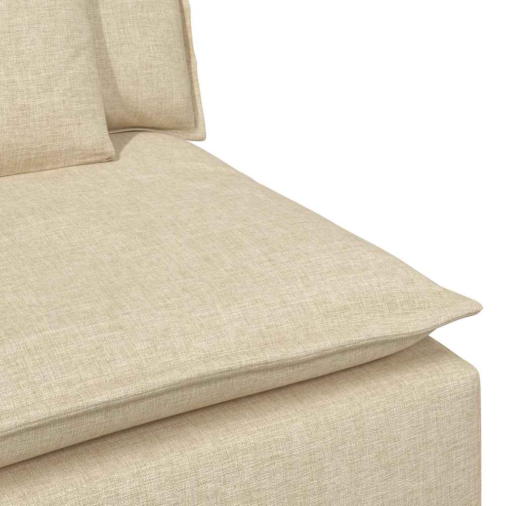 vidaXL Sofa modułowa z poduszkami, kremowa
