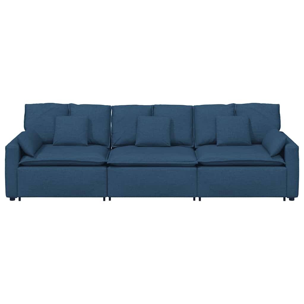 vidaXL Sofa modułowa z poduszkami, niebieska