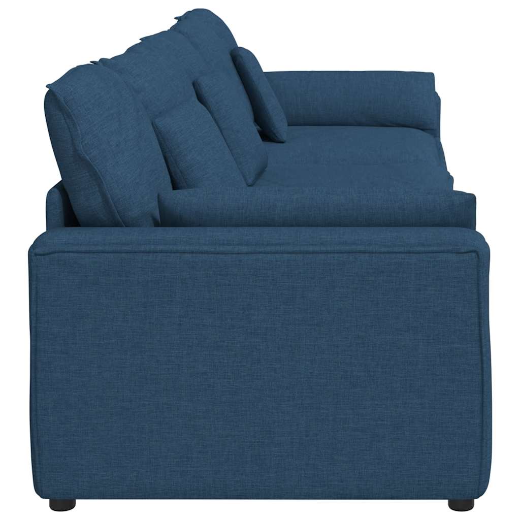 vidaXL Sofa modułowa z poduszkami, niebieska