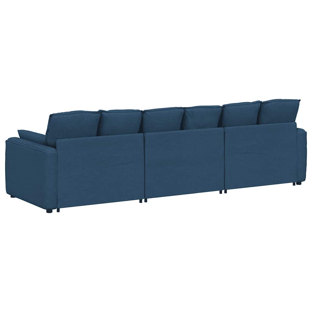 vidaXL Sofa modułowa z poduszkami, niebieska