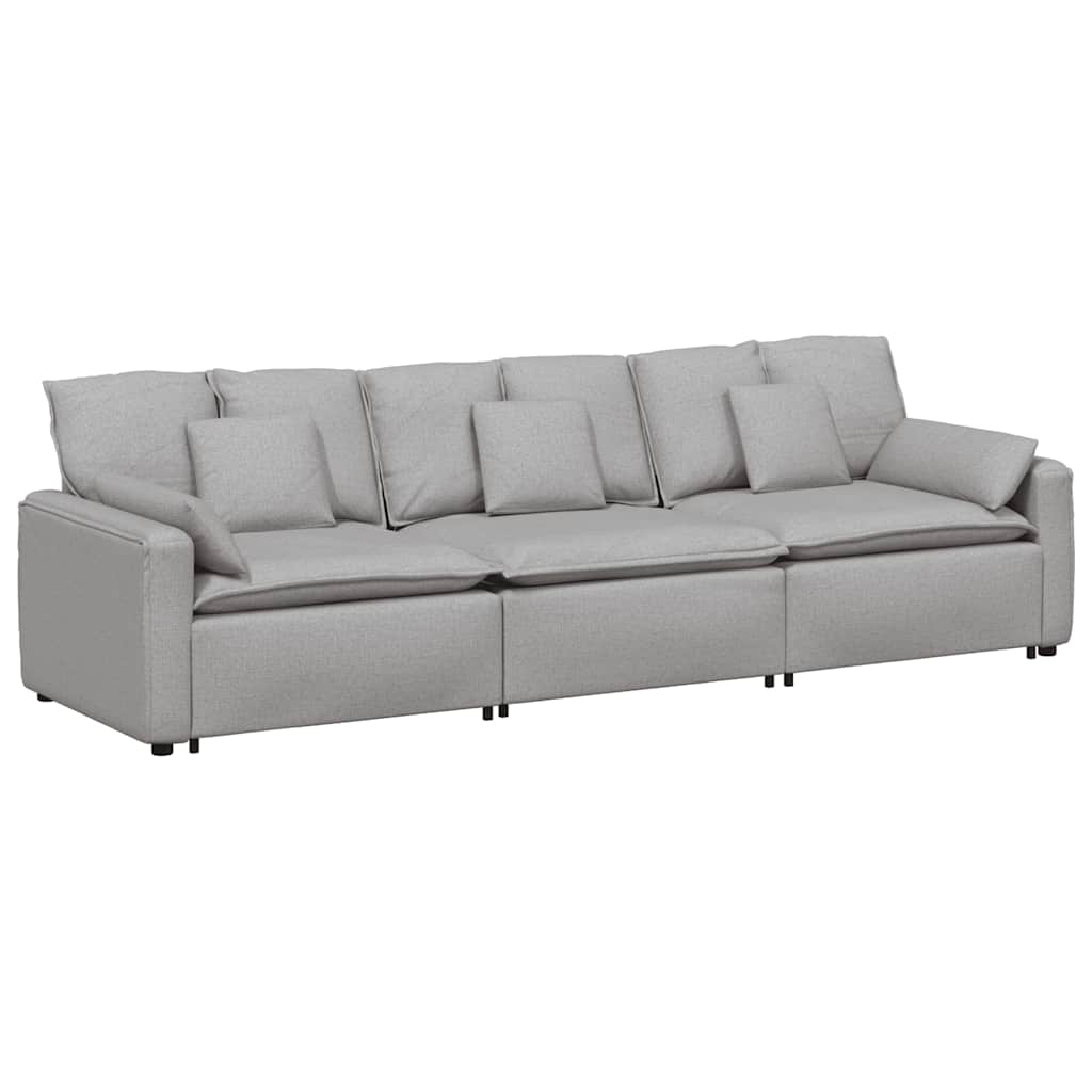 vidaXL Sofa modułowa z poduszkami, szara obłok