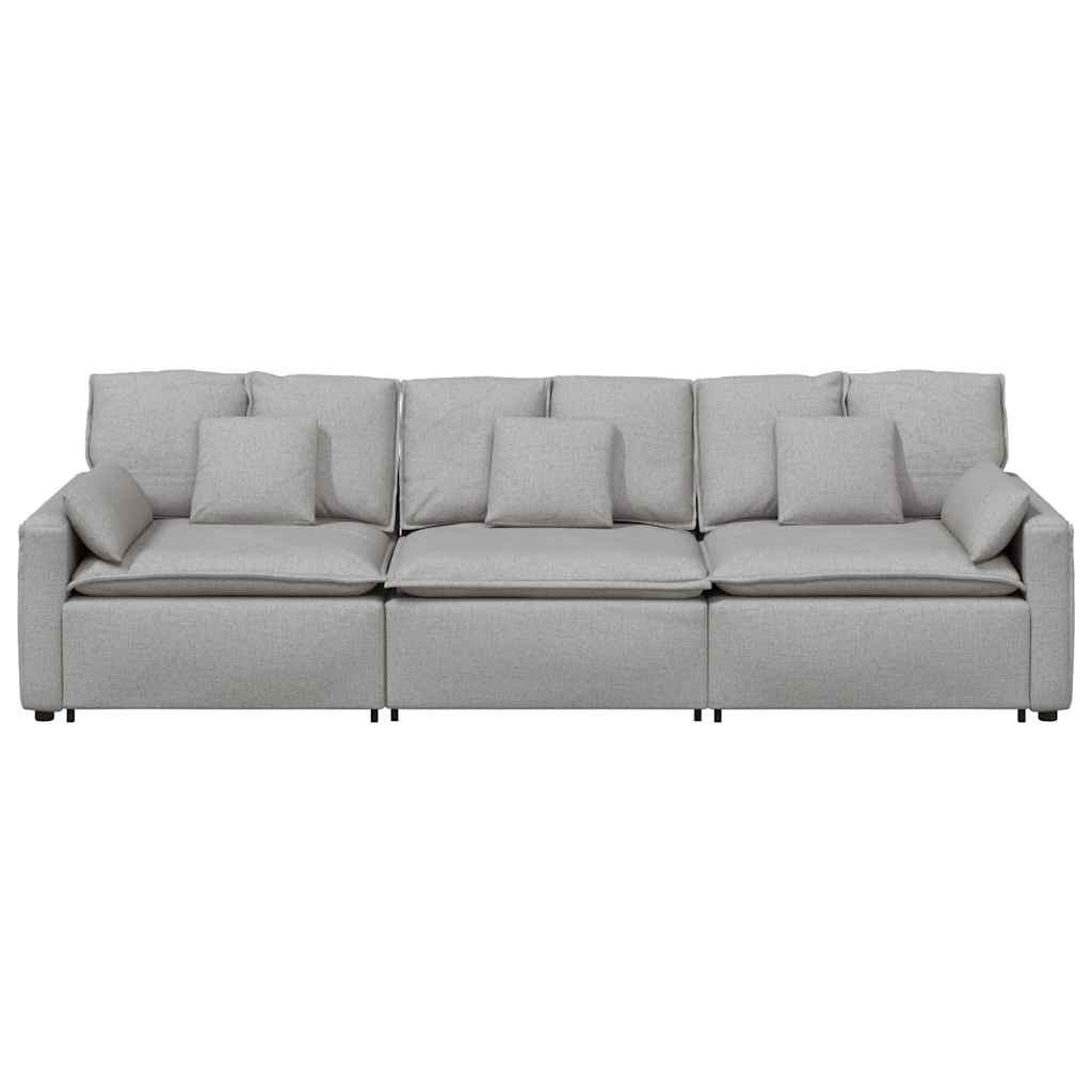 vidaXL Sofa modułowa z poduszkami, szara obłok