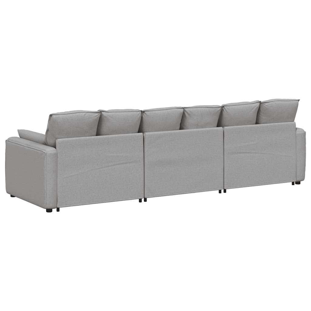 vidaXL Sofa modułowa z poduszkami, szara obłok