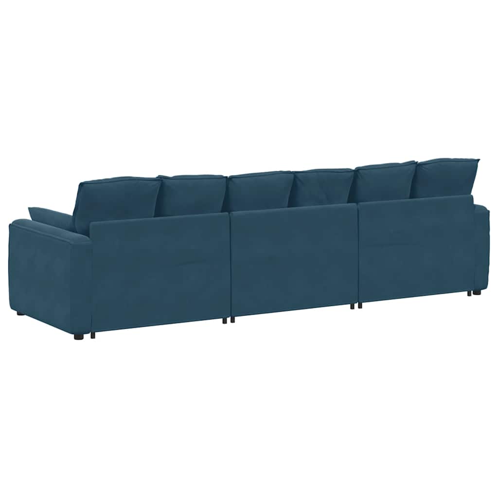 vidaXL Sofa modułowa z poduszkami, niebieska
