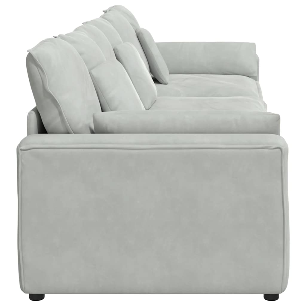 vidaXL Sofa modułowa z poduszkami, jasnoszara