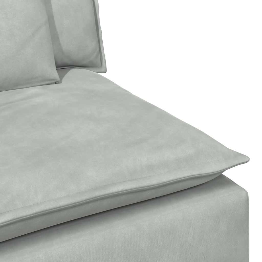 vidaXL Sofa modułowa z poduszkami, jasnoszara