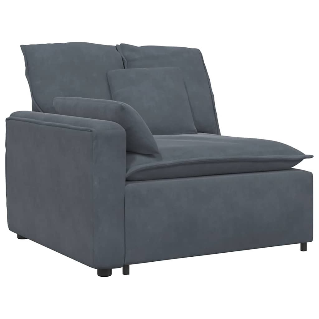 vidaXL Sofa modułowa z poduszkami ciemnoszara