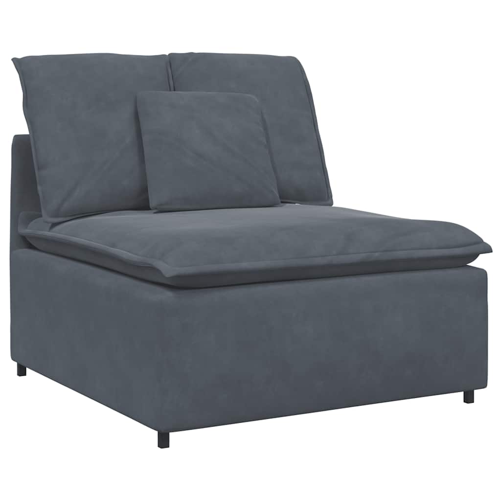 vidaXL Sofa modułowa z poduszkami ciemnoszara
