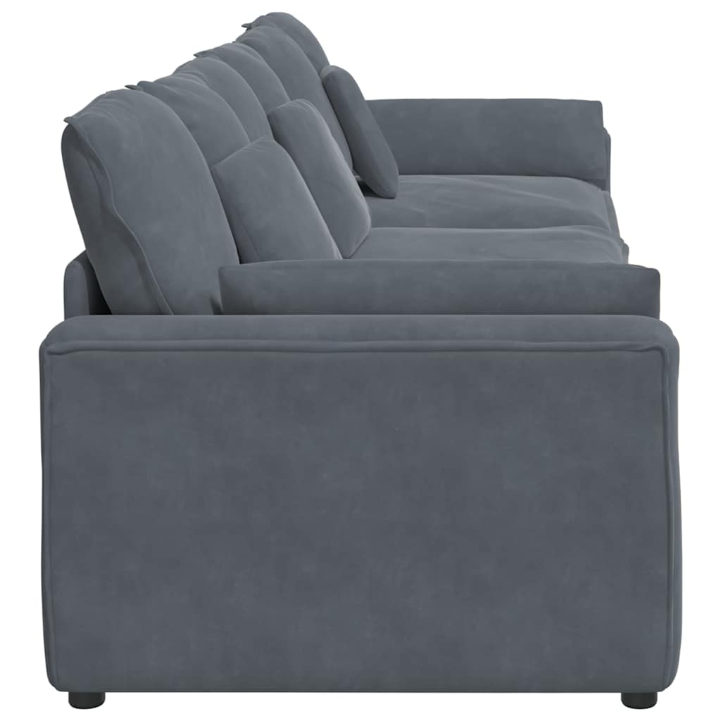vidaXL Sofa modułowa z poduszkami ciemnoszara