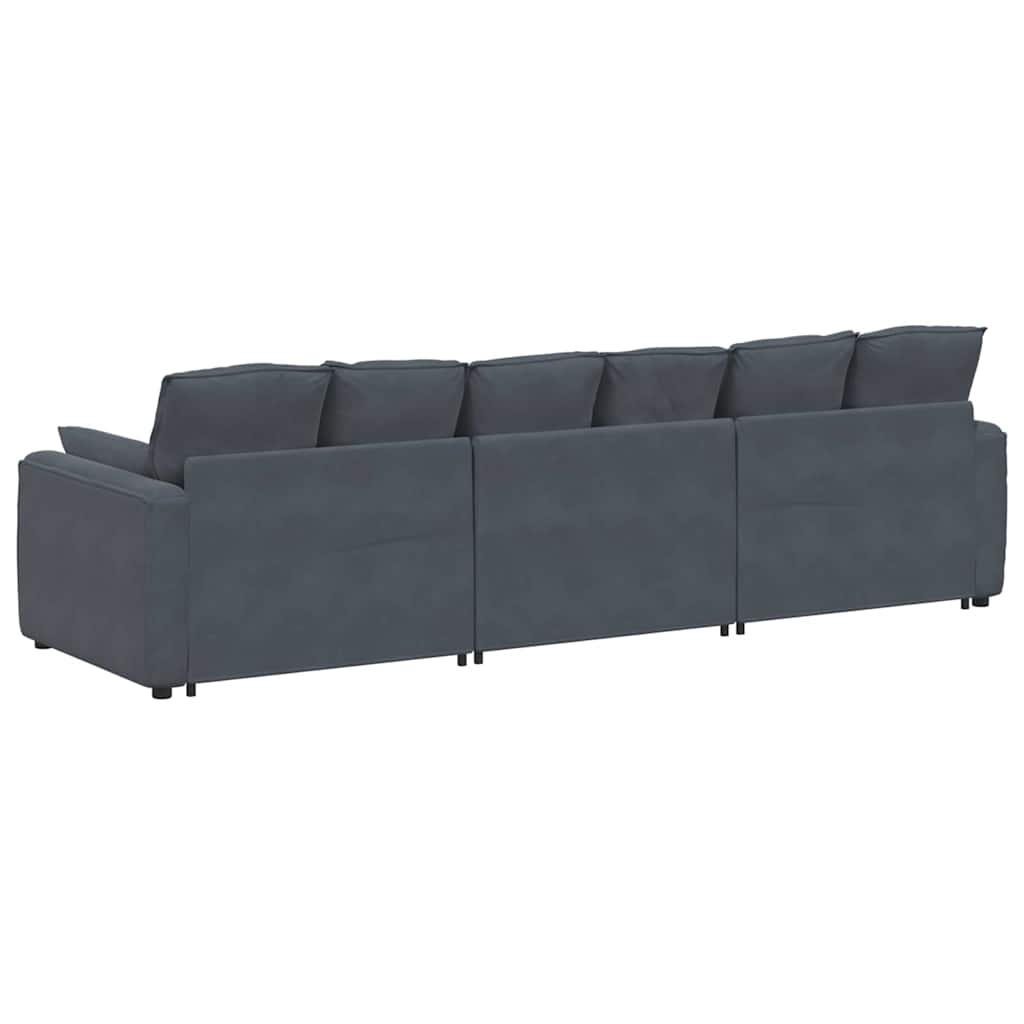 vidaXL Sofa modułowa z poduszkami ciemnoszara