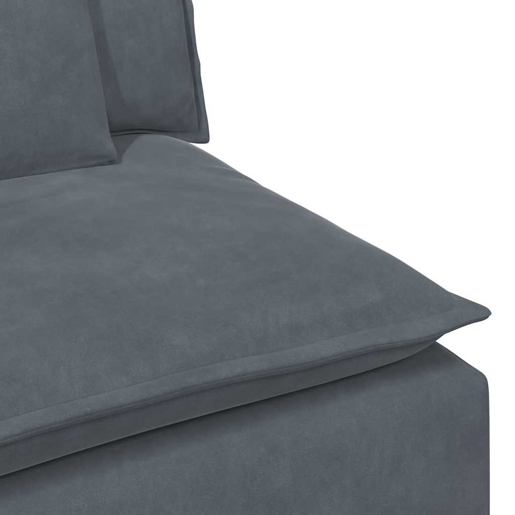 vidaXL Sofa modułowa z poduszkami ciemnoszara