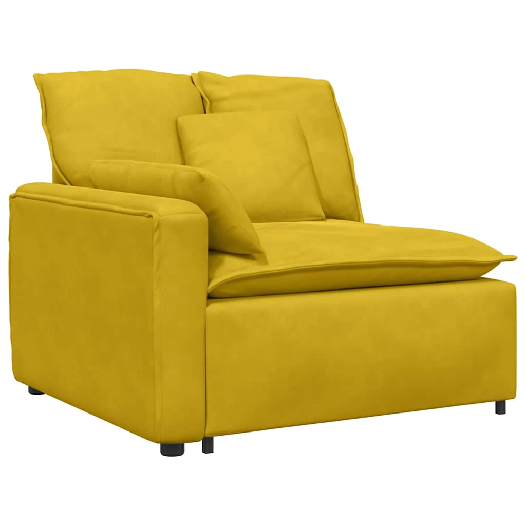 vidaXL Sofa modułowa z poduszkami, żółta