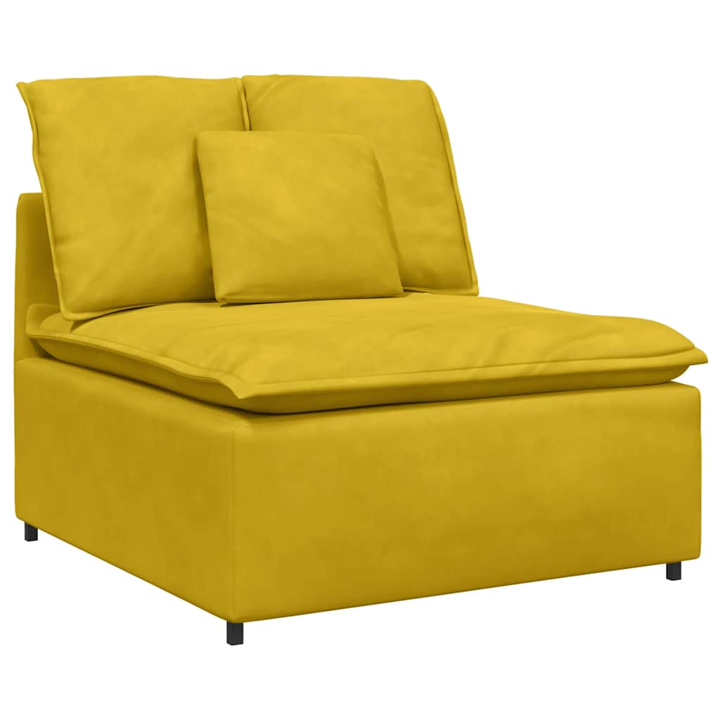 vidaXL Sofa modułowa z poduszkami, żółta