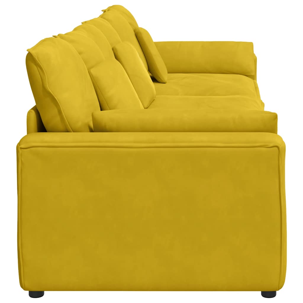 vidaXL Sofa modułowa z poduszkami, żółta