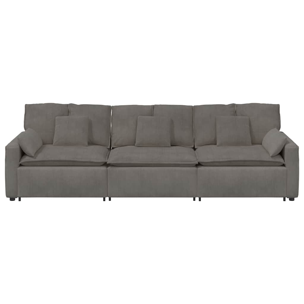 vidaXL Sofa modułowa z poduszkami, jasnoszara