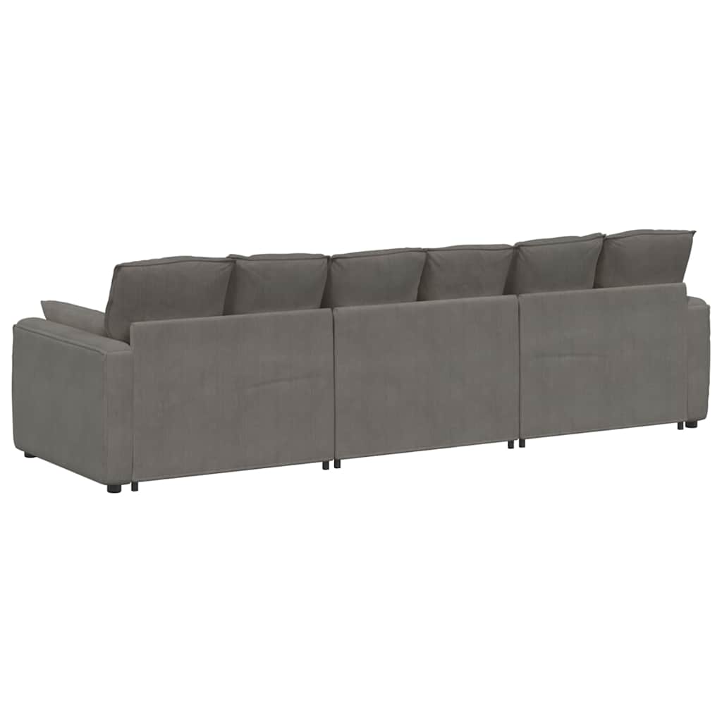 vidaXL Sofa modułowa z poduszkami, jasnoszara