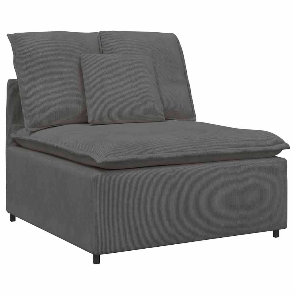 vidaXL Sofa modułowa z poduszkami ciemnoszara