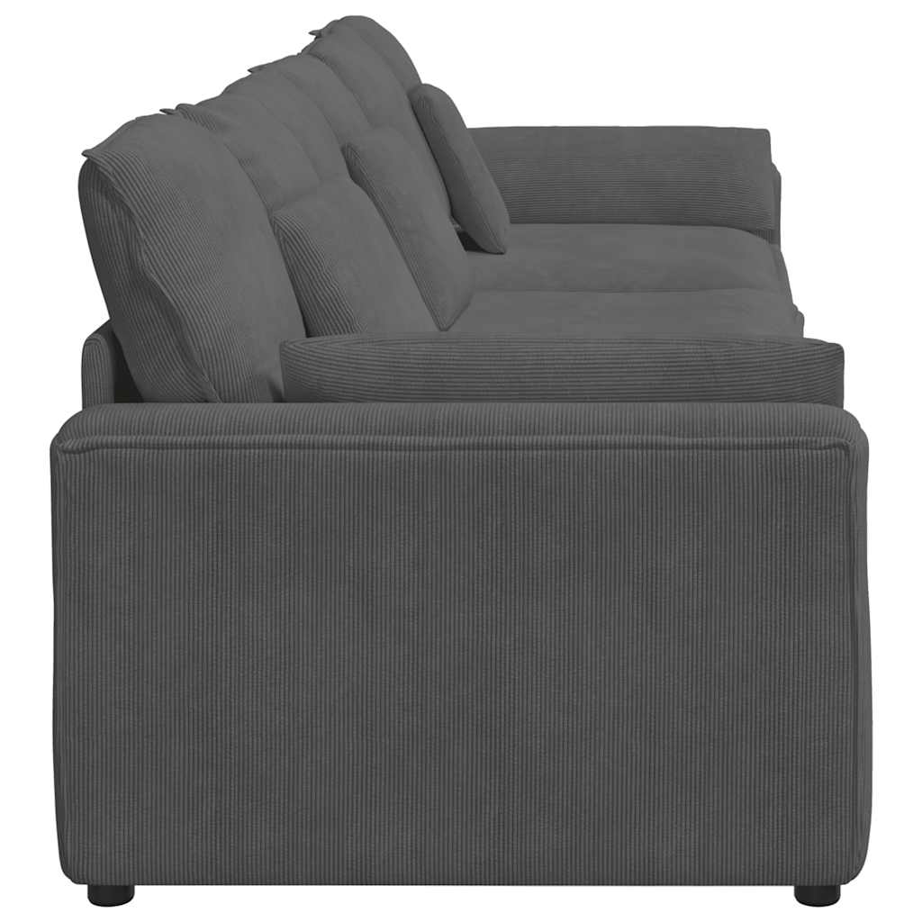 vidaXL Sofa modułowa z poduszkami ciemnoszara