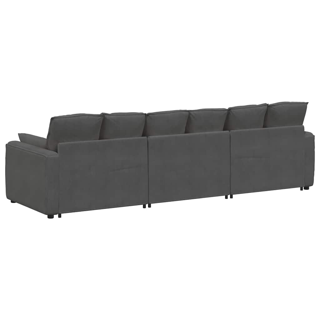vidaXL Sofa modułowa z poduszkami ciemnoszara